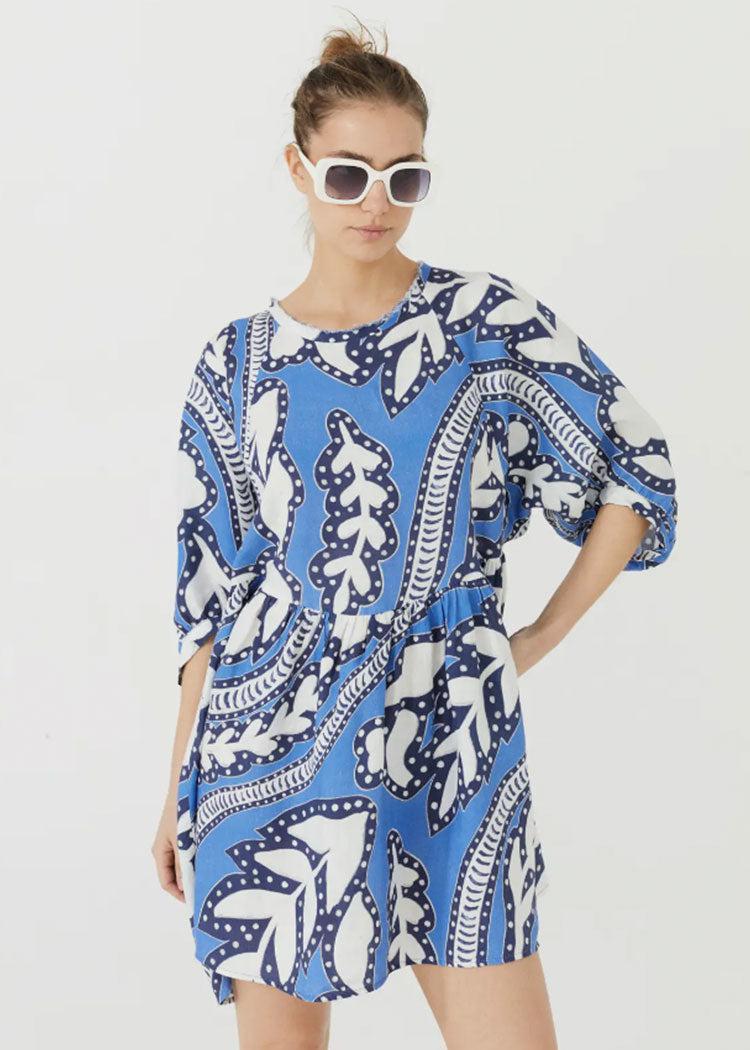 Lanhtropy Acala Dress- Mykonos-Hand In Pocket