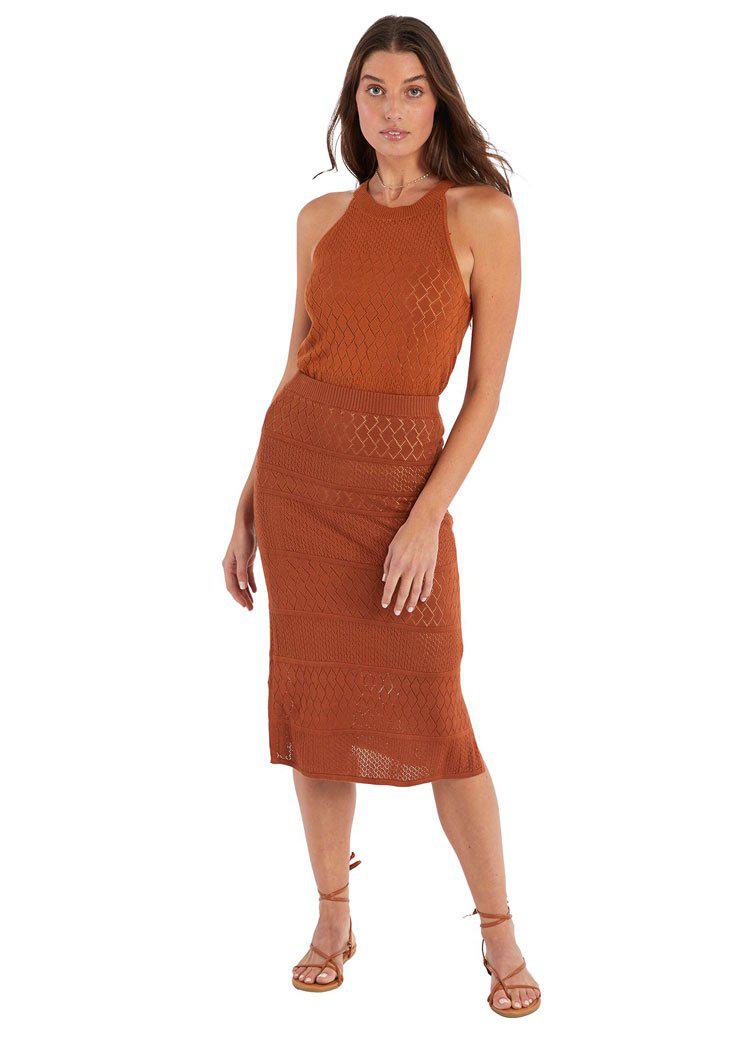 Allison Textured Knit Tank - Rust ***FINAL SALE***-Hand In Pocket