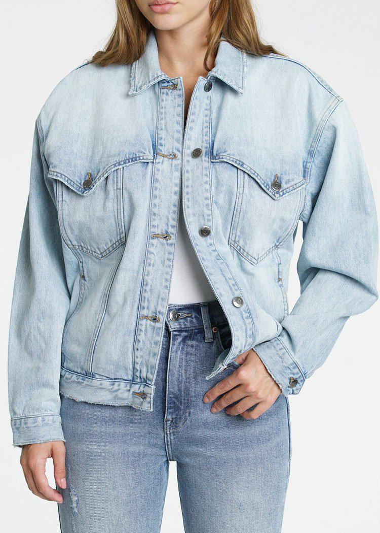 Pistola Elsa Western Denim Jacket- Austin-Hand In Pocket