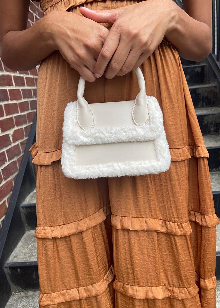 Teddy Cross Body Bag - Cream-Hand In Pocket