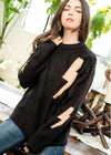 THML Fast As Lightning Crew Neck Sweater - Black-Hand In Pocket