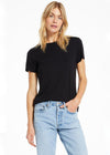 Z Supply Easy Modal Tee-Black-Hand In Pocket