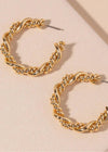 Eden Twisted Hoops - Gold-Hand In Pocket