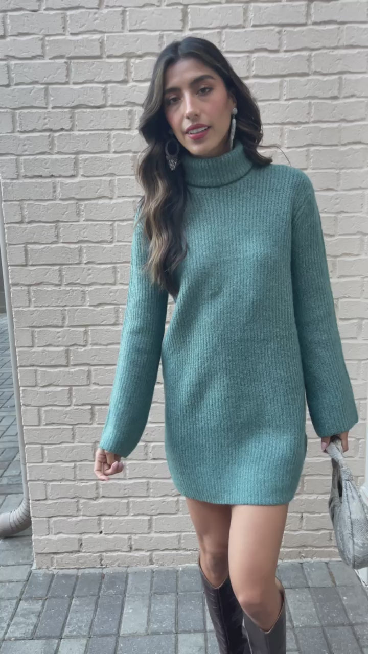 BB Dakota The Abbie Sweater Dress - Green ***FINAL SALE***