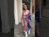 Edie Patchwork Scarf Print Wrap Dress***FINAL SALE***