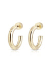 Eklexic Zo Huggie Hoops-Gold-Hand In Pocket