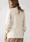 Claire Linen Blazer - Natural-Hand In Pocket