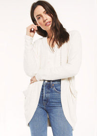 Z Supply Kaye Feather Cardigan-Hand In Pocket