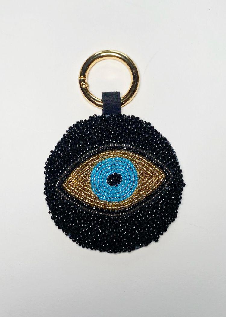 Evil Eye Beaded Key Fob-Hand In Pocket