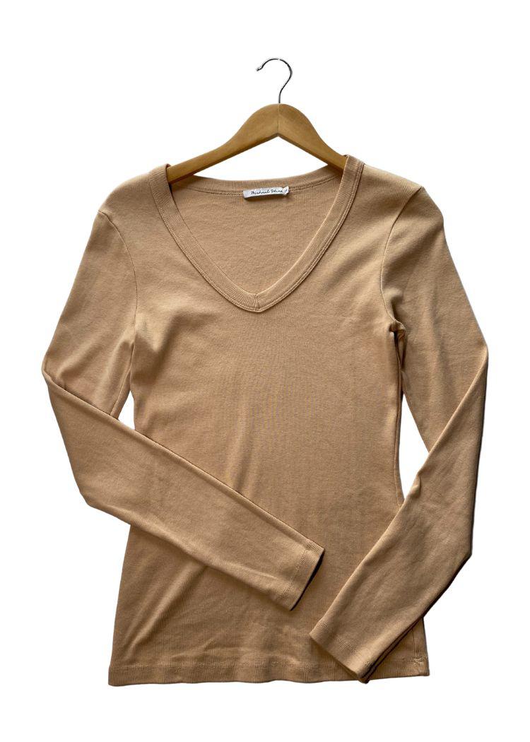 Michael Stars Layla Long Sleeve V Neck Tee-Mesa-***FINAL SALE***-Hand In Pocket