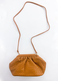 Leona Slouchy Woven Pouch Crossbody - Tan-Hand In Pocket