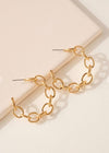 Bronte Chain Hoops - Gold-Hand In Pocket