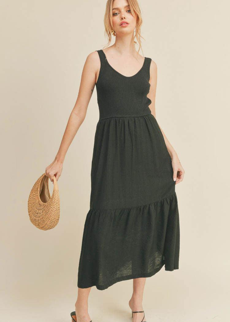 Meg Combo Dress-Hand In Pocket