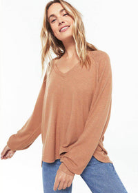 Z Supply Plira Slub Sweater - Salted Caramel ***FINAL SALE***-Hand In Pocket