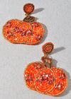 Lumina Beaded Pumpkin Earring-Hand In Pocket