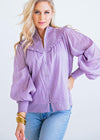 Karlie Wisteria Linen Blouse***FINAL SALE***-Hand In Pocket