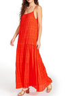 BB Dakota X Steve Madden Roman Holiday Maxi Dress- Red-Hand In Pocket