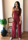 RD Style Sangria Smocked Jumpsuit- Sienna-***FINAL SALE***-Hand In Pocket