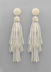 Valentina Tassel Earrings- Silver-Hand In Pocket