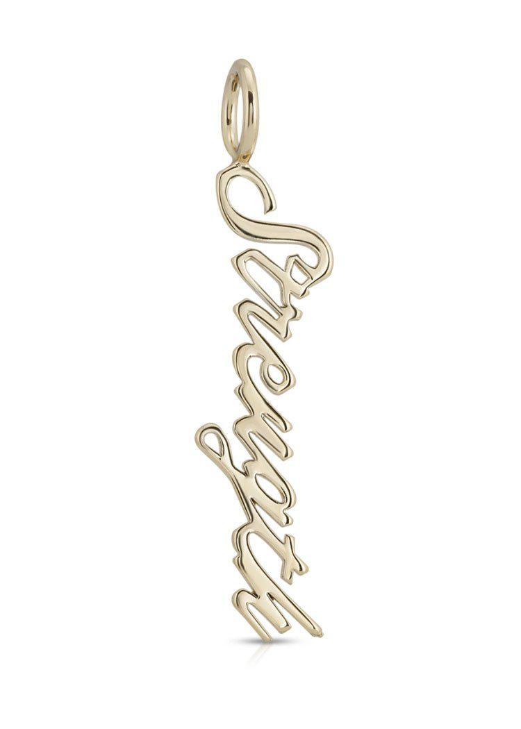 Eklexic Strength Script Charm Pendant-Hand In Pocket